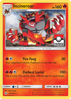 Incineroar — Sun & Moon 26/149