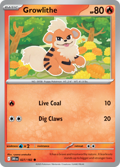 Growlithe — Destined Rivals 27/182