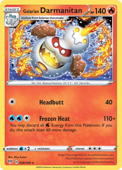 Galarian Darmanitan — Darkness Ablaze 28/189