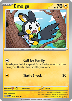Emolga — Black Bolt 29/86