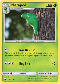 Metapod — Sun & Moon 2/149