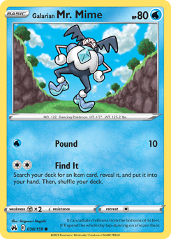 Galarian Mr. Mime — Crown Zenith 30/159