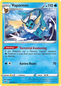 Vaporeon — Vivid Voltage 30/185