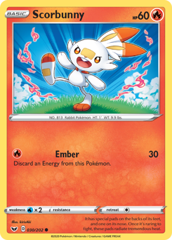 Scorbunny — Sword & Shield 30/202