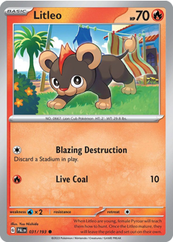 Litleo — Paldea Evolved 31/193