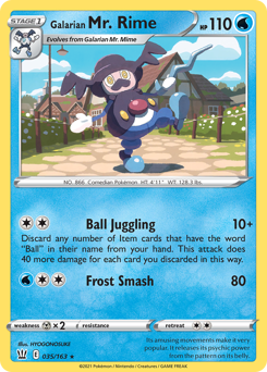 Galarian Mr. Rime — Battle Styles 35/163