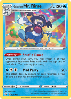 Galarian Mr. Rime — Darkness Ablaze 36/189