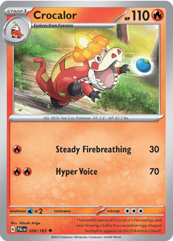 Crocalor — Paldea Evolved 36/193