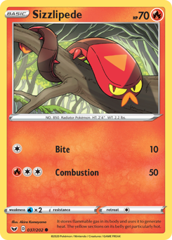 Sizzlipede — Sword & Shield 37/202