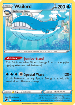 Wailord — Silver Tempest 38/195