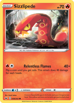 Sizzlipede — Sword & Shield 38/202