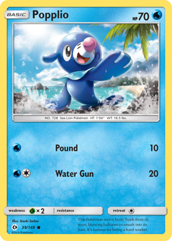 Popplio — Sun & Moon 39/149