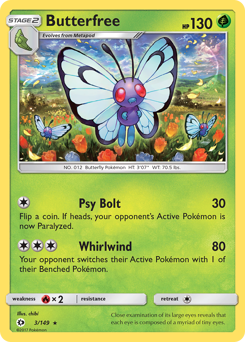 Butterfree — Sun & Moon 3/149