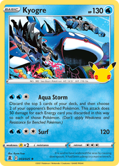 Kyogre — Celebrations 3/25