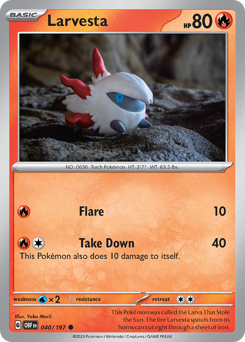 Larvesta — Obsidian Flames 40/197