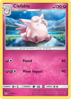 Clefable — Hidden Fates 40/68