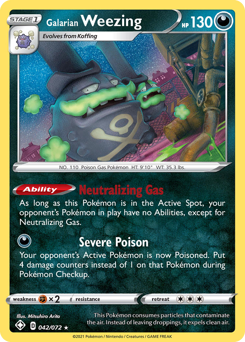 Galarian Weezing — Shining Fates 42/72