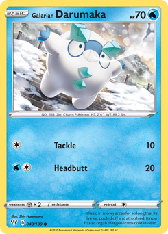 Galarian Darumaka — Darkness Ablaze 43/189