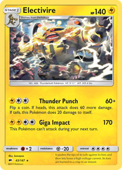 Electivire — Burning Shadows 43/147