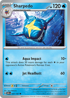 Sharpedo — Obsidian Flames 47/197
