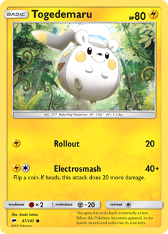Togedemaru — Burning Shadows 47/147