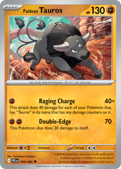 Paldean Tauros — Phantasmal Flames 48/94