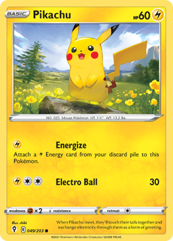 Pikachu — Evolving Skies 49/203