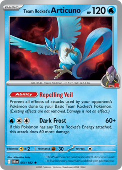 Team Rocket's Articuno — Destined Rivals 51/182