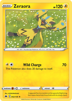 Zeraora — Crown Zenith 52/159