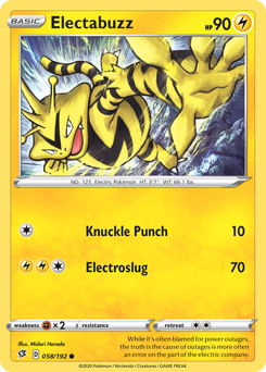 Electabuzz — Rebel Clash 58/192