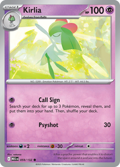 Kirlia — Mega Evolution 59/132