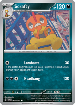 Scrafty — Paldean Fates 61/91