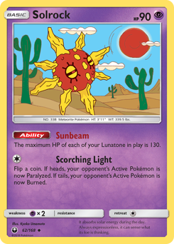 Solrock — Celestial Storm 62/168