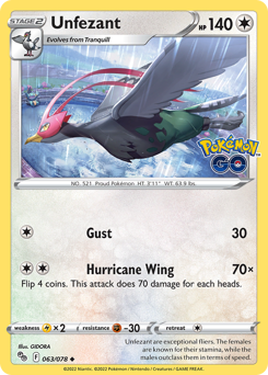 Unfezant — Pokémon GO 63/78