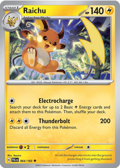 Raichu — Paldea Evolved 64/193