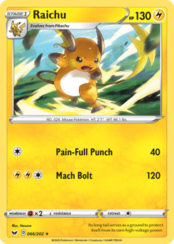 Raichu — Sword & Shield 66/202