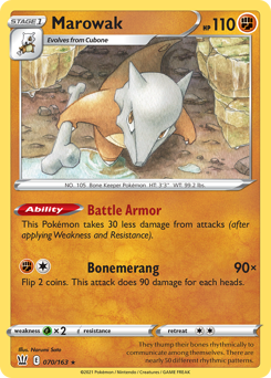 Marowak — Battle Styles 70/163