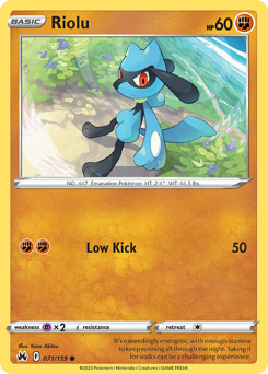 Riolu — Crown Zenith 71/159