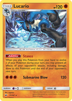Lucario — Burning Shadows 71/147