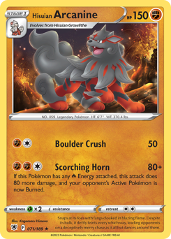 Hisuian Arcanine — Astral Radiance 71/189