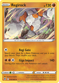 Regirock — Astral Radiance 75/189