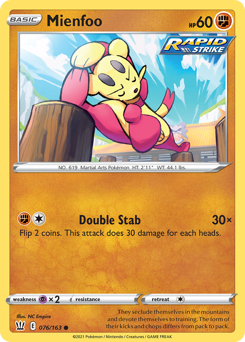 Mienfoo — Battle Styles 76/163