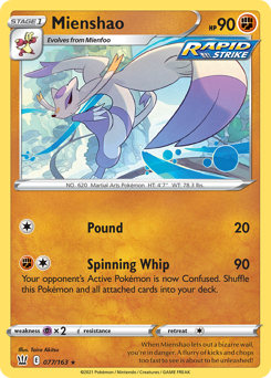 Mienshao — Battle Styles 77/163