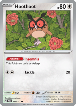 Hoothoot — Prismatic Evolutions 77/131