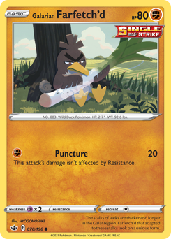 Galarian Farfetch'd — Chilling Reign 78/198
