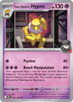 Team Rocket's Hypno — Destined Rivals 80/182