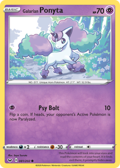Galarian Ponyta — Sword & Shield 81/202