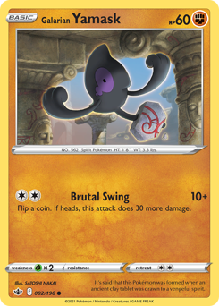 Galarian Yamask — Chilling Reign 82/198