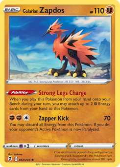 Galarian Zapdos — Evolving Skies 82/203