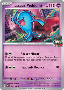 Team Rocket's Wobbuffet — Destined Rivals 82/182